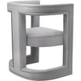 thumbnail image 3 of Chaise en Velours Gris Ada, 3 of 6
