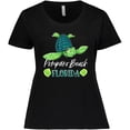 thumbnail image 3 of Inktastic Pompano Beach, Florida Happy Sea Turtle Women's Plus Size T-Shirt, 3 of 5