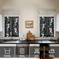thumbnail image 4 of Kitchen Curtains 36 Inch Short - 3 Panel Set, Mermaid Ocean Underwater Coral Design, Rod Pocket Window Curtain, 100% Polyester, Easy Wash for Farmhouse, Nautical Kitchen, Bathroom, 4 of 6
