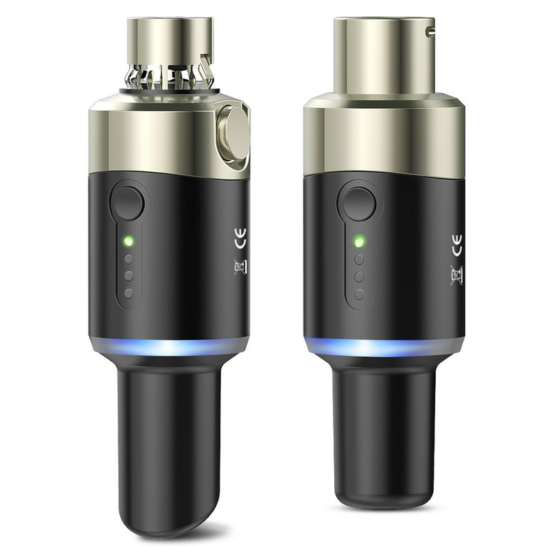 LEKATO MW-1 Wireless System 5.8Ghz Microphone Transmitter Receiver Plug on  XLR for Dynamic Microphone, Audio Mixer, DSLR Camera, PA System