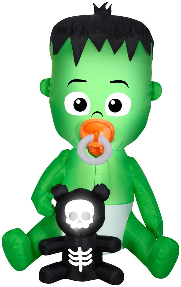 5 1/2&#039; Gemmy Airblown Inflatable ANIMATED Baby Frankenstein Monster w/ Pacifier - Walmart.com