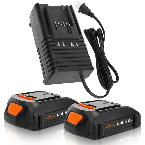 2PACK 20V 3.6Ah Lithium Battery for Worx 20V Battery and Charger Kit Compatible with All Worx Batteries WA3520 WA3525 WA3575 WG151s WG251s WG540s WG545s WG890 WG89