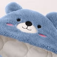 thumbnail image 6 of Bovxnpu Newborn Sleeping Bodysuit Baby Fall Winter Hooded Sleeping Bodysuit Bear Graphic Ear Open Blanket Newborn Sleepwear Summer 2 Piece Outfits, 6 of 7