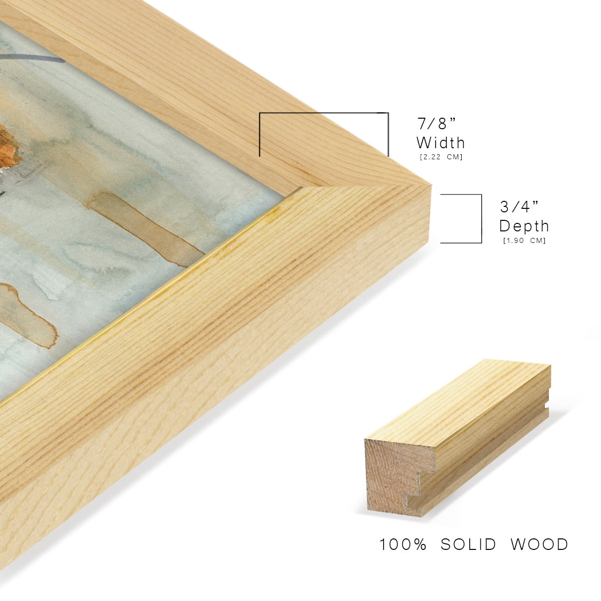 Seria I - Framed Print w/glass - Natural Wood