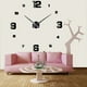 thumbnail image 5 of Naiovety Nuevo estilo 2019 Reloj de pared 3D Metal fresco Número simple Etiqueta engomada del espejo DIY Reloj de pared silencioso moderno para la Decoración del hogar Negro Naiovety JJ24735-01B, 5 of 6