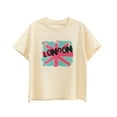 thumbnail image 1 of Sunnyoo T-Shirt Décontracté pour Grands Garçons, Imprimé London, Manches Courtes, Col Rond, Tailles 4-13, 1 of 7