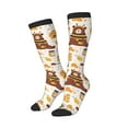thumbnail image 2 of Balery Cute Bee Honey Jar Hive Bear Printed Novelty Socks Men's Women's Crew Socks Sports Socks Knee High Socks Cotton Socks Quirky and Cool Socks, 2 of 9