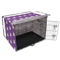 thumbnail image 6 of Cartoon Dog Crate Cover, Happy Halloween Themed Motifs Ghost and Stars Spooky Celebration Layout, Easy to Use Pet Kennel Cover Small Dogs Puppies Kittens, 7 Sizes, Fuchsia and White, by Ambesonne, 6 of 6