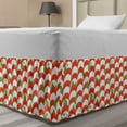 thumbnail image 1 of Italy Bed Skirt, Realistic Ingredients for Pizza Mozzarella Cheeses Tomatoes and Basil Leaves, Elastic Bedskirt Dust Ruffle Wrap Around for Bedding Decor, 4 Sizes, Multicolor, by Ambesonne, 1 of 2