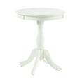 thumbnail image 3 of Powell Palmetto Round Pedestal Indoor Accent Side Table, 22" Tall, White, 3 of 5