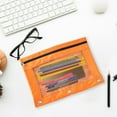thumbnail image 6 of Uxgjfwu Pencil Case Three Hole Cloth Double Layer Mesh Large Capacity Zipper Organizer for Sch-ool Office Supplies 2 Pack, 6 of 9