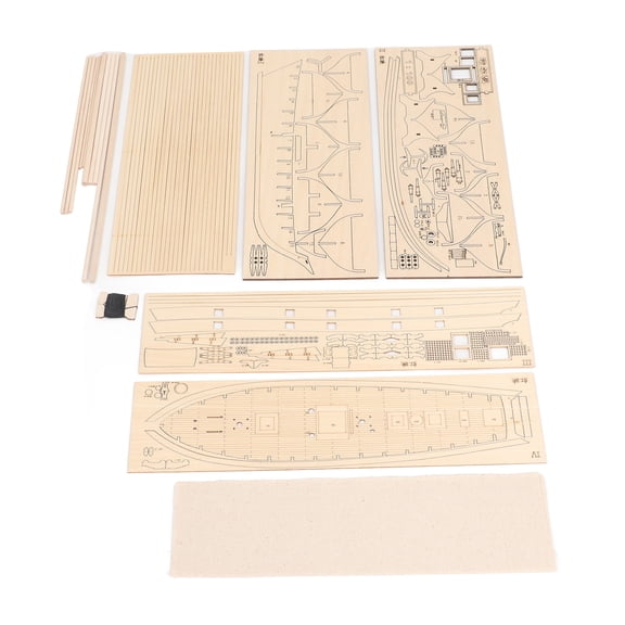 Kit De Modelo De Barco, Modelo De Barco De Madera Interactivo Duradero Para Niños DIY