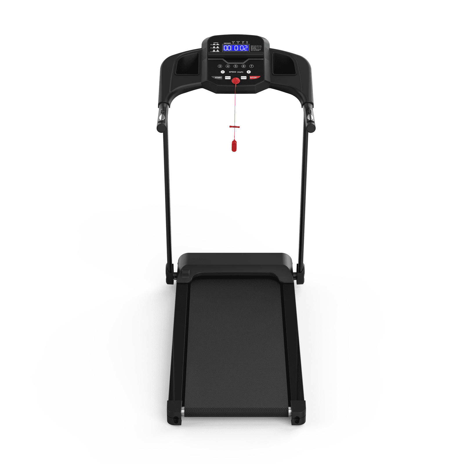 Euroco 2.5 HP Folding Treadmill with 7.5 mph Speed, 265 LBS Fitness Treadmill Running Walking Machine with 12 Preset Programs,LED Display & 2 Cup Holders for Home Gym