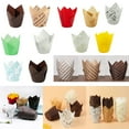 50Pcs Large Tulip Muffin Cases Cupcake/Muffin Wraps Multiple Colours