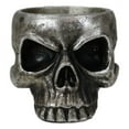 thumbnail image 3 of Pack Of 2 Gunmetal Finish Evil Death Skull Small Votive Candle Or Crystal Holder, 3 of 10