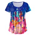 thumbnail image 5 of Fvwitlyh Womens Graphique T Shirts Style Femmes Top Caché Ventre Nom Long Version Top Été Manches Courtes T Shirt Mignon Fluide Chemise Chemise Décontractée Chemise Appropriée pour Intérieur Pantalon Vert, M, 5 of 5