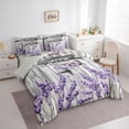 thumbnail image 3 of Castle Fairy Floral Purple Lavender Bedding Comforter Set 7 Pieces for Boys Girls,Flying Butterflies Full Bedding Set Lightweight,Old Barn Door Fitted Sheet Flat Sheet,Lightweight Room Decor, 3 of 8
