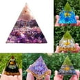 thumbnail image 6 of Amethyst Crystal Healing Orgonite Pyramid Obsidians Chakra Energy Orgone Stones, 6 of 8