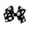 Black, variant on 6 Inch Grosgrain Hair Bow Hair Clip for Girls- Large Dots