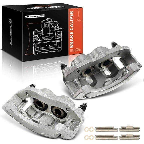 A-Premium Disc Brake Caliper Assembly With Bracket Compatible with Ford E-250 (Econoline) E-350 (Econoline/Club Wagon/Super Duty) 1999-2007 Rear Left and Right 2-PC