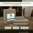 thumbnail image 3 of Casa Platino Flannel Sheet Set, 100% Cotton 3 Piece Deep Pocket Fitted Bed Sheets - Twin Xl, Taupe, 3 of 8