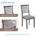 thumbnail image 6 of Xukmct Modern Wooden Dining Table with 4 Pack Chair, Rectangular Table Chair Set for Dining Room, Living Room, Gray, 6 of 9