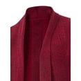thumbnail image 4 of Kmbangi Cardigan pour Homme, Col Châle, Manches Longues, Cardigan Long Tricoté, Cape Drapée Décontractée d'Automne pour Mode Urbaine, 4 of 5