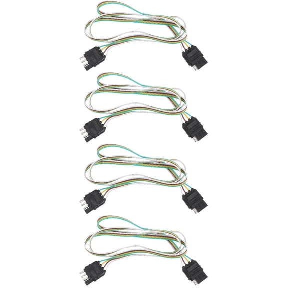 4 Pieces Trailer Wire Power Cord 7pin Cable Harness for Lights