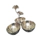 thumbnail image 5 of Cuencos decorativos en racimo, 3 en 1, cuencos de acero inoxidable para aperitivos, decorativos y conectados Mango de ginkgo, 5 of 9