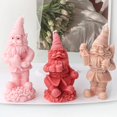 thumbnail image 4 of Molde de vela de silicona con forma de enano barbudo, sombrero de Navidad, estrella de mar, Papá Noel, jabón, herramienta de fabricación de yeso, decoración de Chocolate para fiesta, regalo, nuevo, 4 of 4