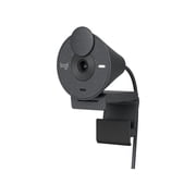 Logitech Brio 300 Full HD webcam, auto light correction, noise reducing mic, privacy shutter, USB-C, works with Microsoft Teams, Google Meet, Zoom, for streaming and video calling