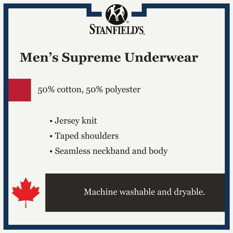 Stanfield's Men's Supreme Cotton Blend Crew Neck Undershirt