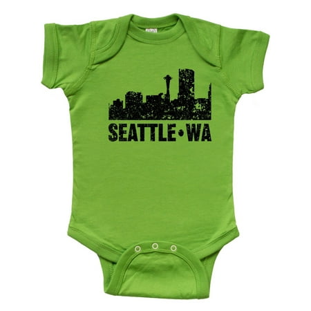 

Inktastic Seattle Skyline Grunge Gift Baby Boy or Baby Girl Bodysuit
