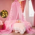 thumbnail image 2 of Purple Princess Bed Canopy for Girls with Glowing Stars, Ceiling Tent Hanging Mosquito Net with Light, Fits Twin, Full, and Queen Size Beds, Suitable for Indoor Room Decor and Outdoor Use, 2 of 3