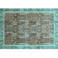 thumbnail image 1 of Ahgly Company Indoor Rectangle Abstract Light Blue Modern Area Rugs, 7' x 9', 1 of 4