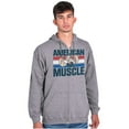 thumbnail image 3 of Popeye The Sailor American Muscle Zip Hoodie Sweatshirt Men Brisco Brands S, 3 of 6