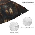 thumbnail image 3 of Wolf Indian Dream Feather Throw Pillow Cases Decorative Cushion Covers for Living Room Bed Sofa Couch 12x12, 3 of 6