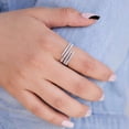 thumbnail image 5 of vylahjewellery Brilliant Tapered Baguette Engagement Anniversary Ring Stacking Moissanite Diamond Proposal Ring for Women Vermeil White Gold Wedding Ring, 5 of 6