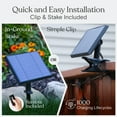 thumbnail image 6 of Brightech Ambience Pro Solar Powered LED Outdoor String Lights 48ft, Waterproof Shatterproof 1W Edison Bulbs with Remote Control, 3000K Neutral White, 6 of 9