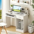 thumbnail image 4 of Ktaxon Computer Desk Home Office Workstation Laptop Table Drawer Shelf Furniture White, 4 of 16