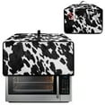 thumbnail image 2 of Renewold Kitchen Appliance Cover for Toaster Oven Microwave Oven Air Fryer, with Storage Pockets Dust Protection Easy Clean Kitchen Accessories, 20.5 x 16.5 x 10 Inches, Black Cow Print, 2 of 7
