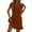 A-Brown, variant on ZHYou Summer Short Sleeve Dresses for Women Flowy Ruffle Hem Lightweight Plus Size V Neck Cute Dresses,Purple,Size S