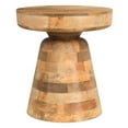 thumbnail image 6 of Simpli Home Robbie 16 inch Wide Solid Mango Wood Boho Contemporary Rustic Accent Table in Natural, 6 of 7