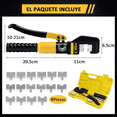thumbnail image 5 of Juego Pinza Hidráulica Ponchadora 6t Con 8 Pares Dados AMARILLO, 5 of 5