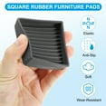 thumbnail image 3 of Uxcell Square Rubber Furniture Pads Non Slip Caster Cups Anti Skid Floor Protectors for Furniture Feet Bed Couch Chair Black 2.5"x2.5", 3 of 7