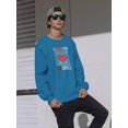 thumbnail image 2 of Abstract Poster I Love You Sweatshirt Men -Image by Shutterstock, Male XX-Large, 2 of 4