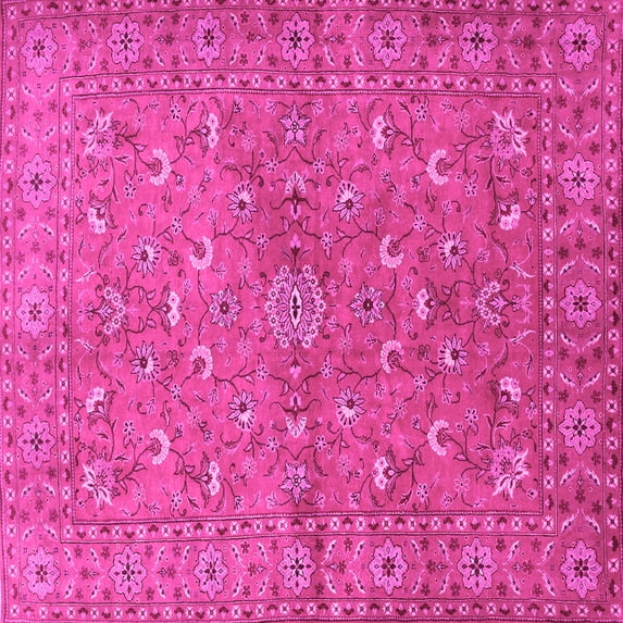 Ahgly Company Indoor Square Persian Pink Traditional Area Rugs, 4' Square