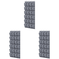 thumbnail image 1 of Organizador de zapatos colgante con 24 bolsillos y 4 ganchos para niños, mujeres y hombres (borde) gris, 1 of 4