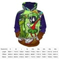 thumbnail image 2 of Looney Tunes Marvin The Martian Hoodie 3D Print Pullover Hooded Long Sleeve Sweatshirts Tops Blouse with Pocket for Mens Womens, 2 of 7