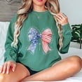 thumbnail image 5 of Christian Patriotic Bow Sweatshirt for Women - American Flag Stars & Stripes with Cross Graphic - Faith USA Flag Pullover - 4th of July Jesus Religious Top, 5 of 7